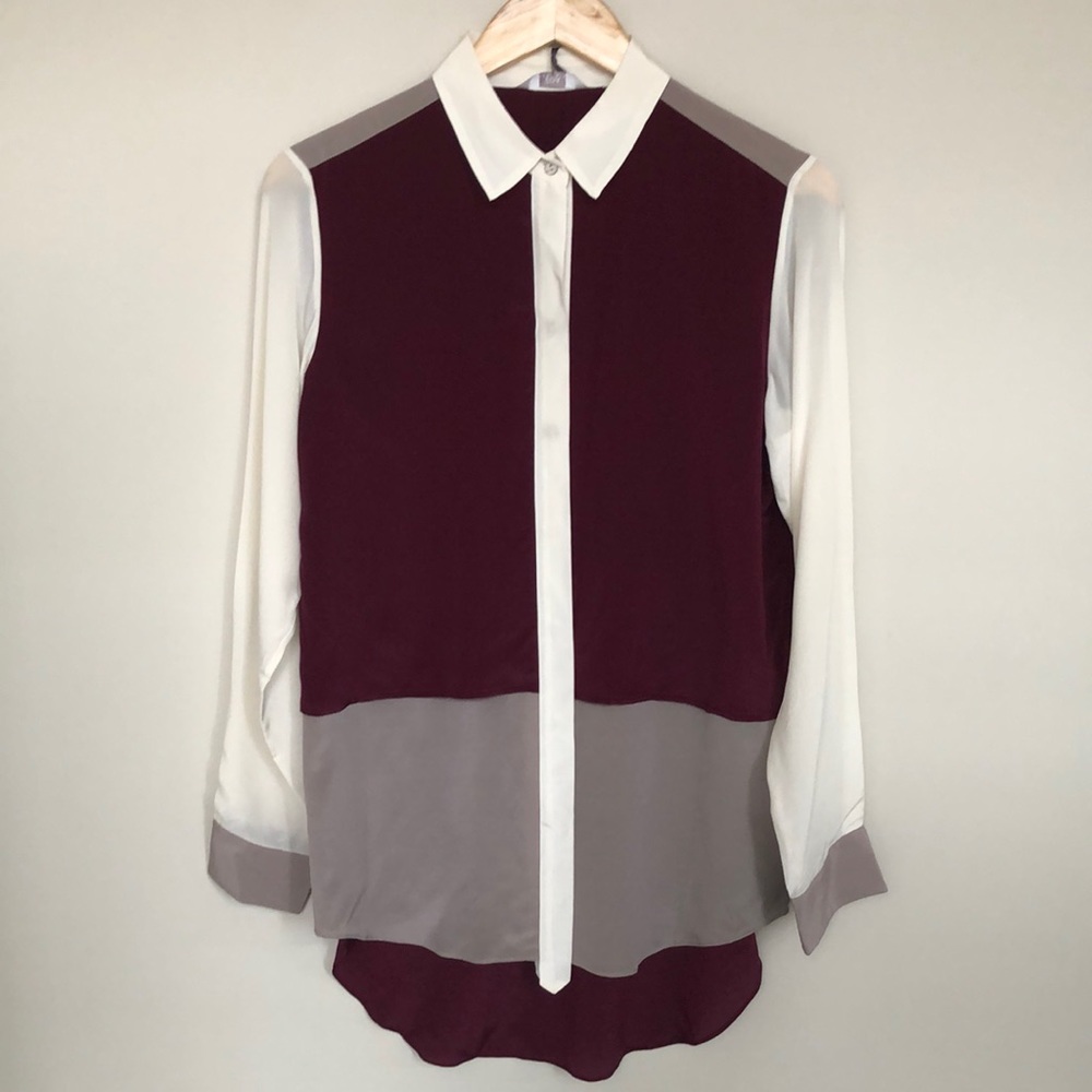 Elegant Color Block Blouse